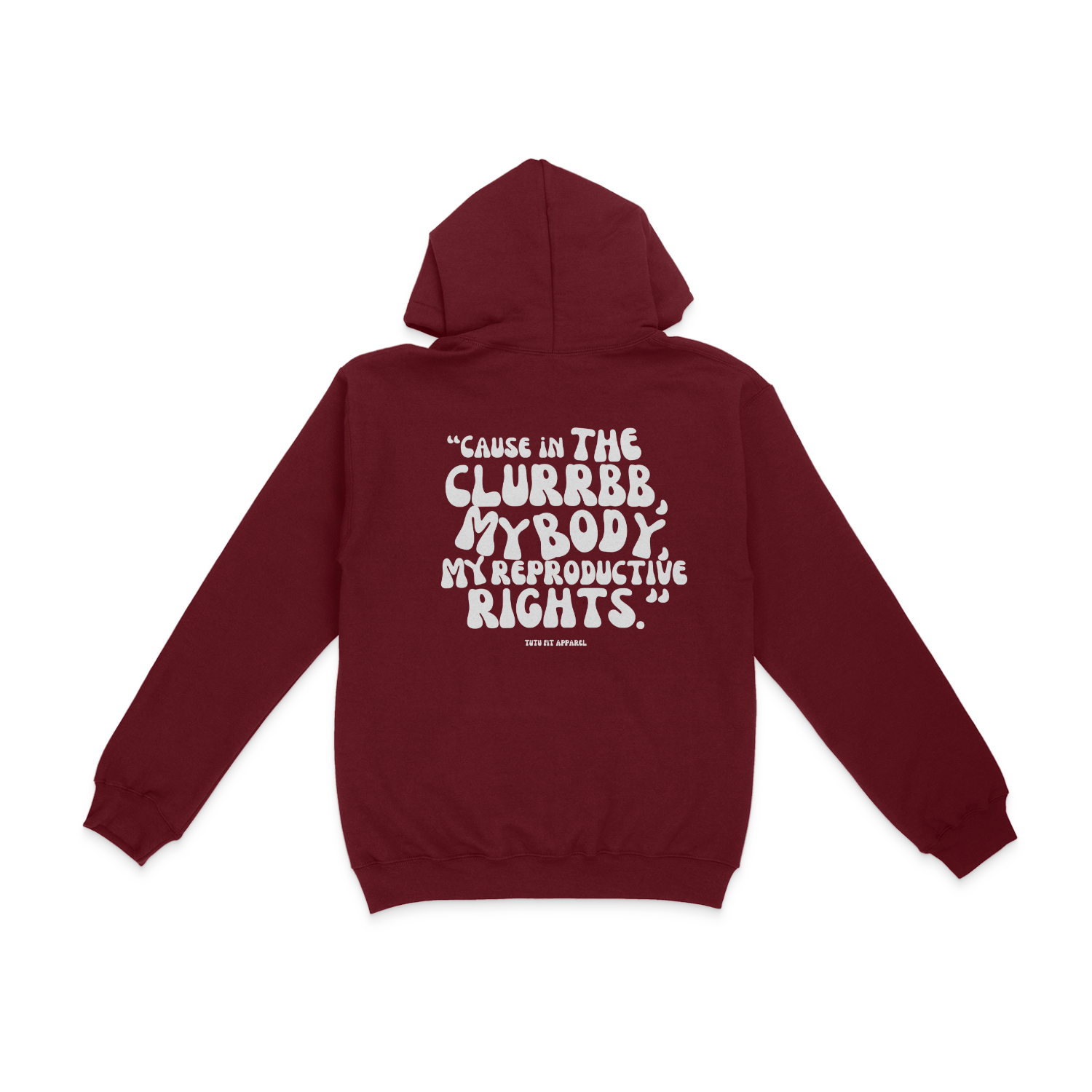 My Body Pull Over Hoodie- Puff Print